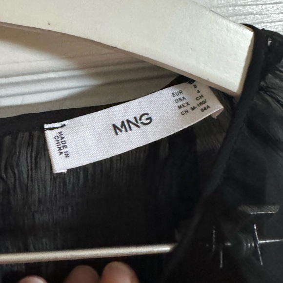 SMALL NEW MNG MANGO Black Mini Pleated Dress - Picture 5 of 5